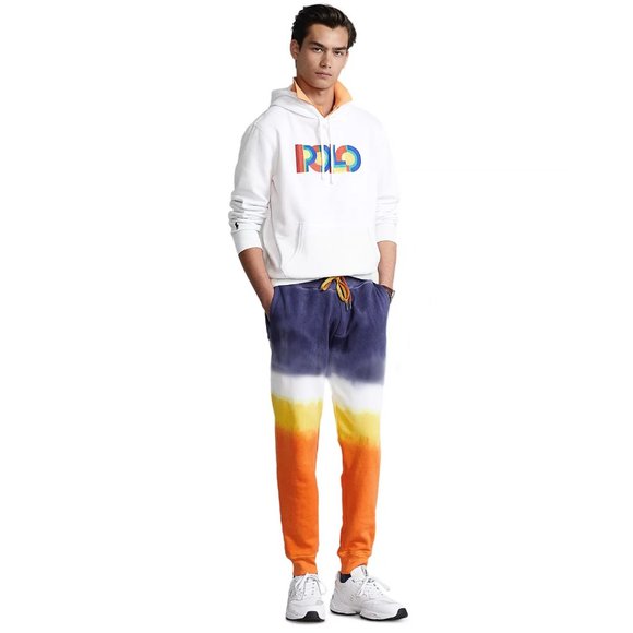 NEW $148 Polo Ralph Lauren Jogger Sweatpants!  Tie Dye  Colorblock   Slimmer Fit - Picture 1 of 5